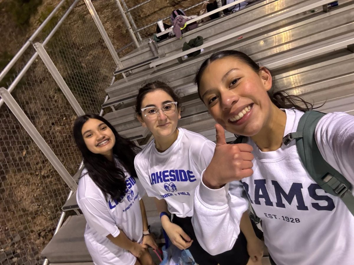 8th graders Isha, Lilac, and MaryAnn at a cross country meet! 